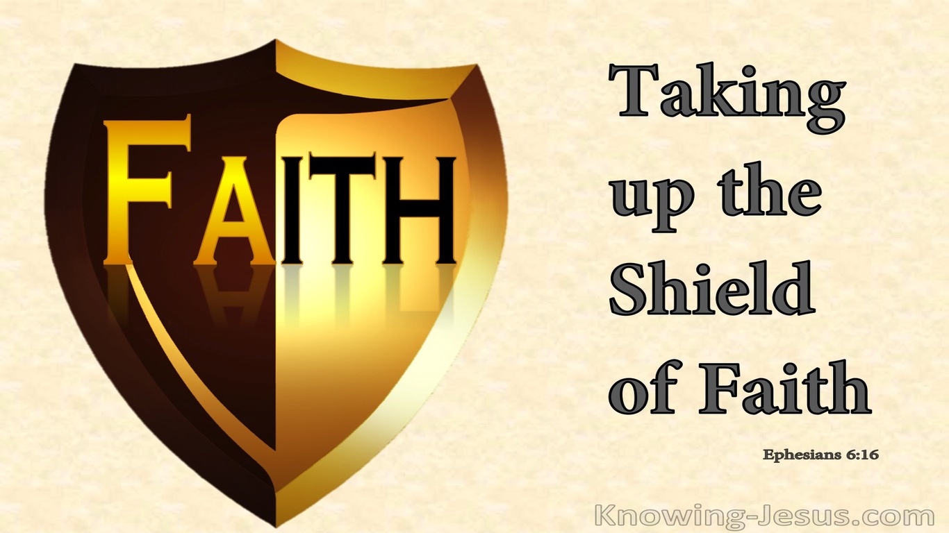 Ephesians 6:16 Taking Up The Shield Of Faith (yellow)